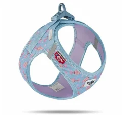 Curli Hondentuig Clasp Vest Harness Aqua Fish- Puppy Tuig & Puppy Harnas