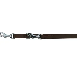 Doxtasy Hondenriem Plain Brown Silver- Leren Hondenriem