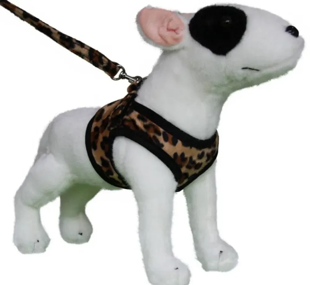 Doxtasy Hondentuig Comfy Harnass Leopard Brown- Puppy Tuig & Puppy Harnas