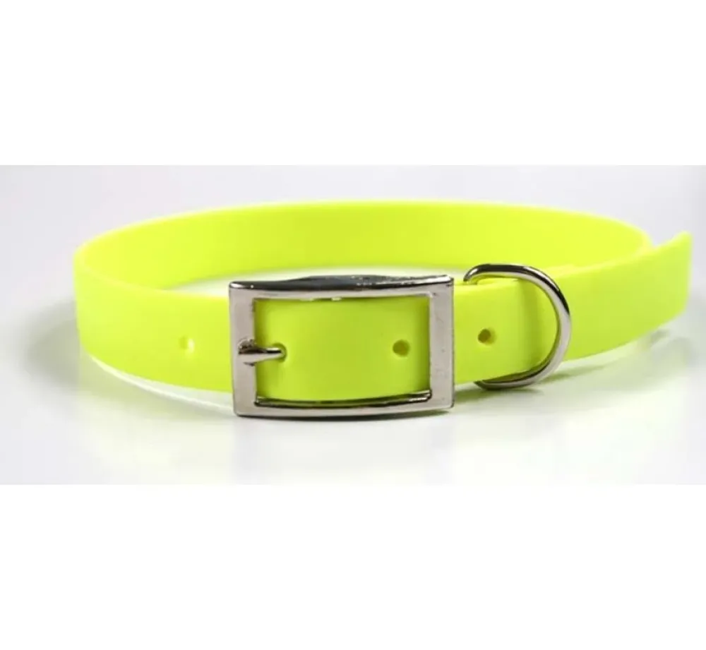 EQuest 4dogs Hondenhalsband Biothane Neon Geel- Hondenhalsband