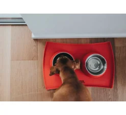Hunter Drinkbak Of Voerbak Melamine Rood- Voerbakken