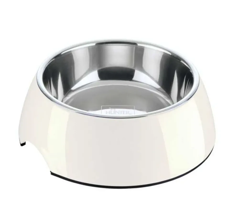 Hunter Drinkbak Of Voerbak Melamine Wit- Voerbakken