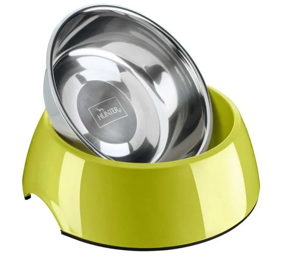 Hunter Drinkbak Of Voerbak Melamine Limoen- Voerbakken