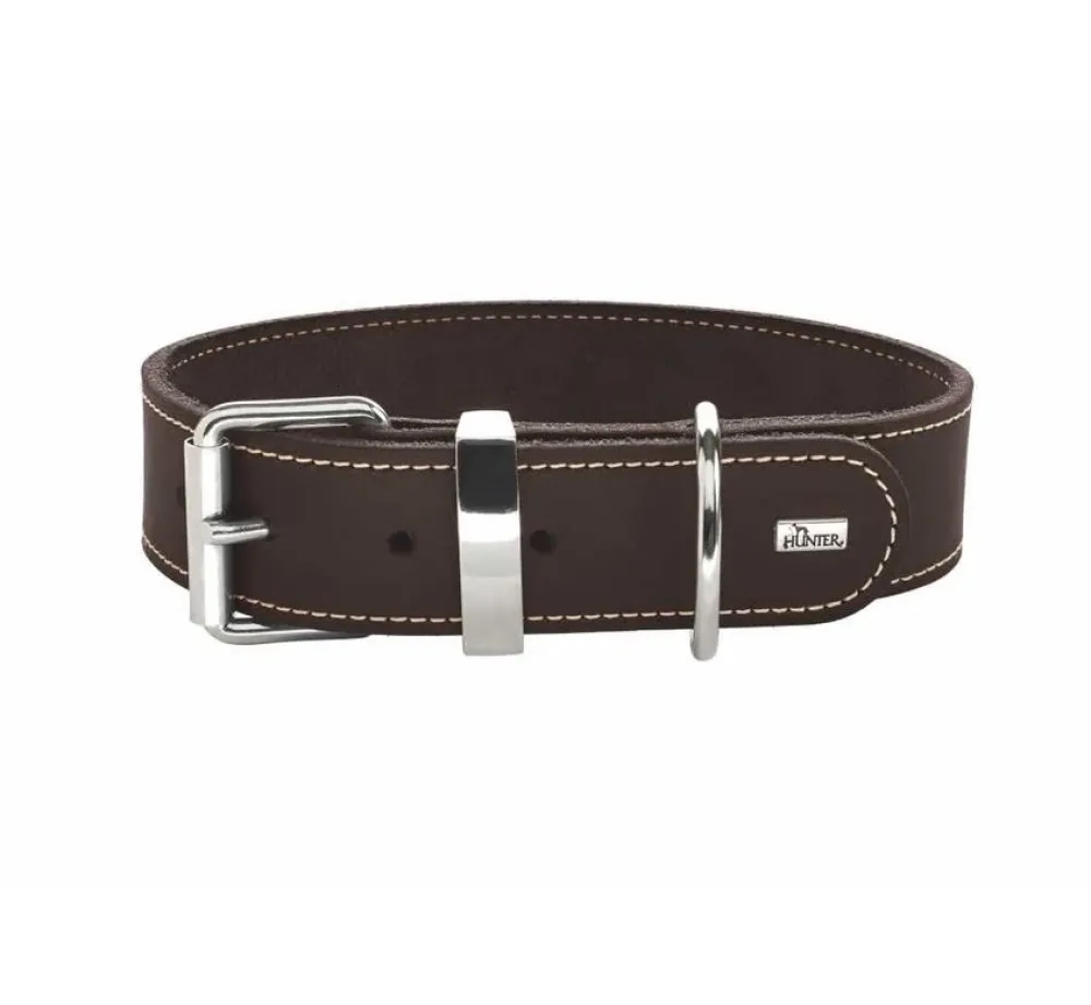 Hunter Hondenhalsband Aalborg Special Bruin- Hondenhalsband