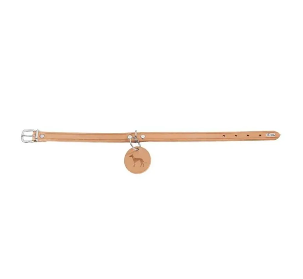 Hunter Hondenhalsband Aalborg Lichtbruin- Hondenhalsband