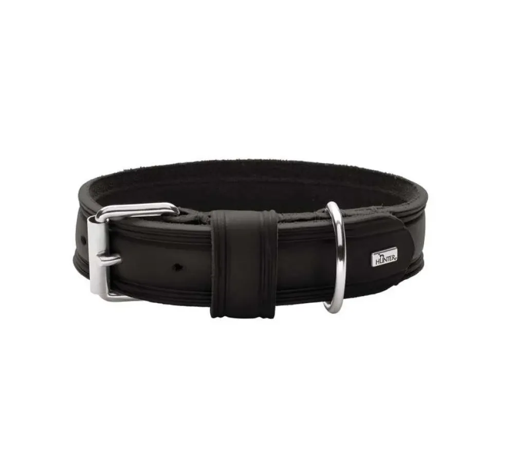 Hunter Hondenhalsband Aalborg Rustica Zwart- Hondenhalsband
