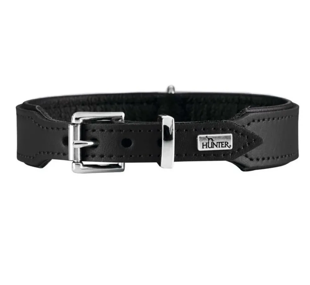 Hunter Hondenhalsband Basic Zwart- Hondenhalsband