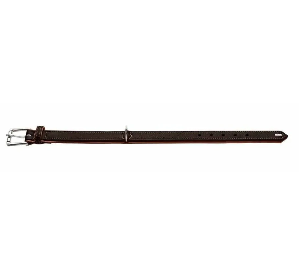 Hunter Hondenhalsband Canadian Up Zwart / Cognac- Hondenhalsband