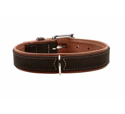 Hunter Hondenhalsband Canadian Up Zwart / Cognac- Hondenhalsband