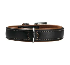 Hunter Hondenhalsband Canadian Zwart / Cognac- Hondenhalsband