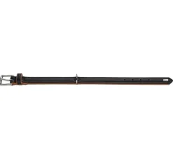 Hunter Hondenhalsband Canadian Zwart / Cognac- Hondenhalsband