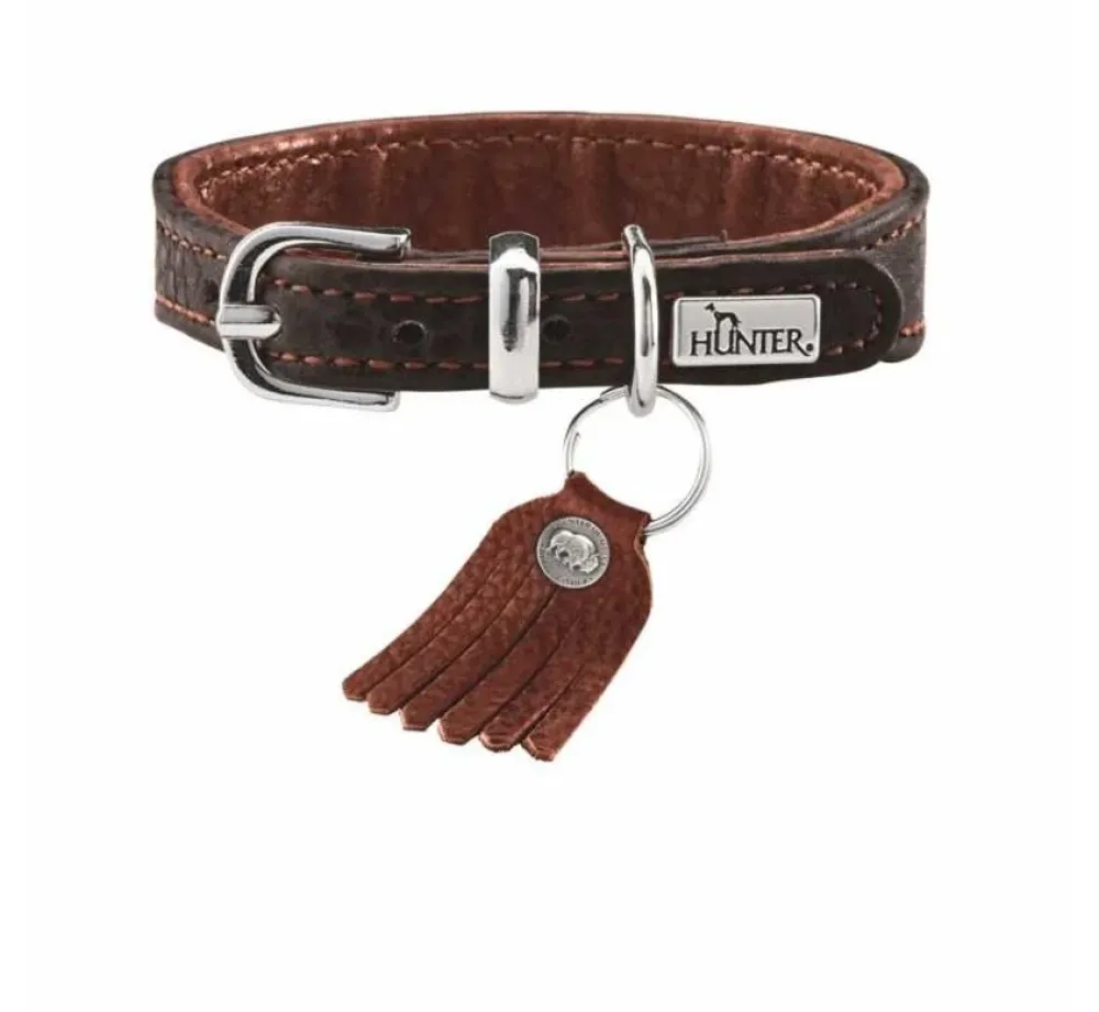 Hunter Hondenhalsband Cody Petit Donkerbruin- Hondenhalsband