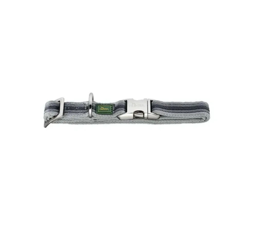 Hunter Hondenhalsband Davao Alu Strong Grijs- Hondenhalsband