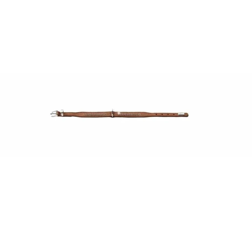 Hunter Hondenhalsband Diamond Elk Petit Cognac- Hondenhalsband