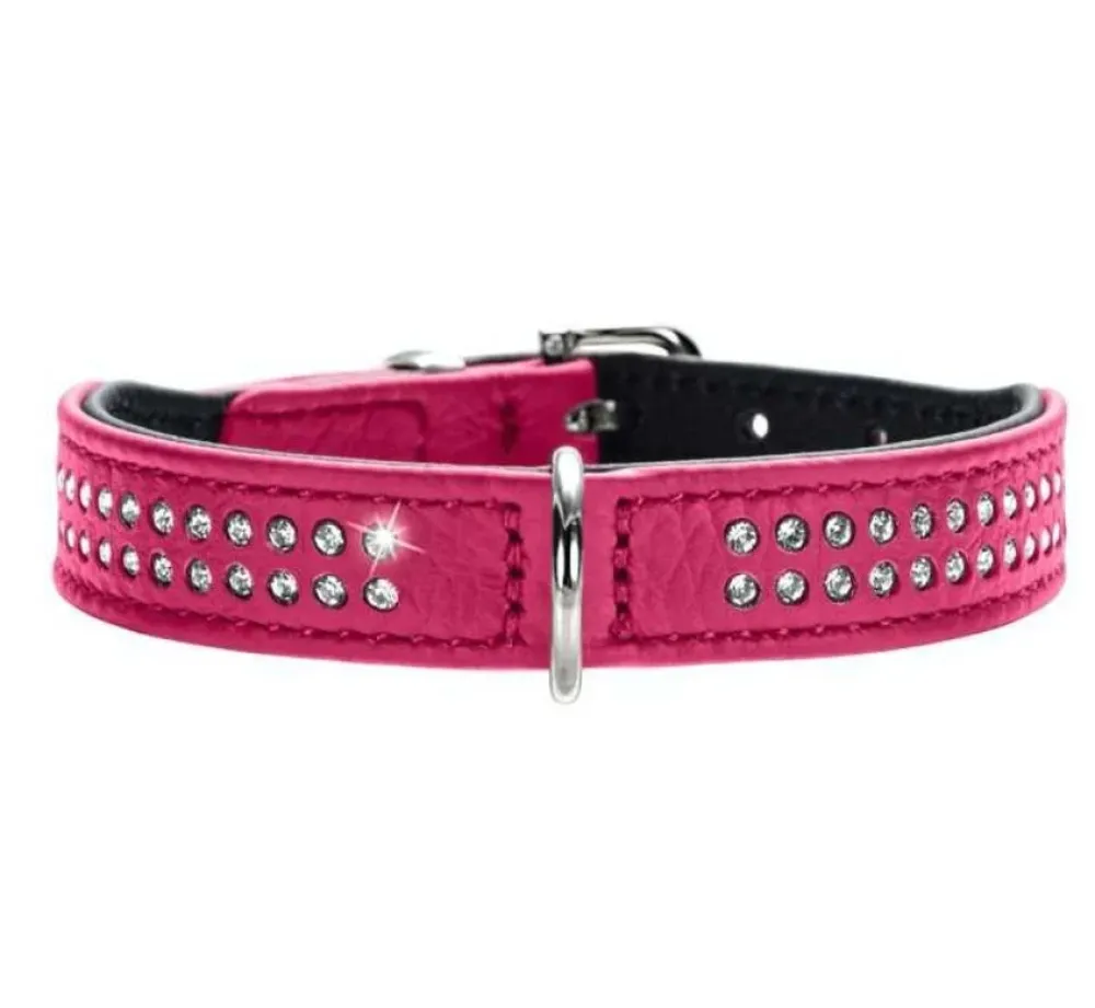 Hunter Hondenhalsband Diamond Petit Roze- Hondenhalsband