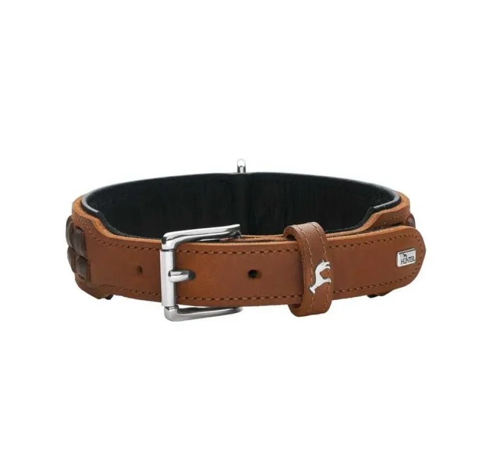 Hunter Hondenhalsband El Paso Cognac- Hondenhalsband