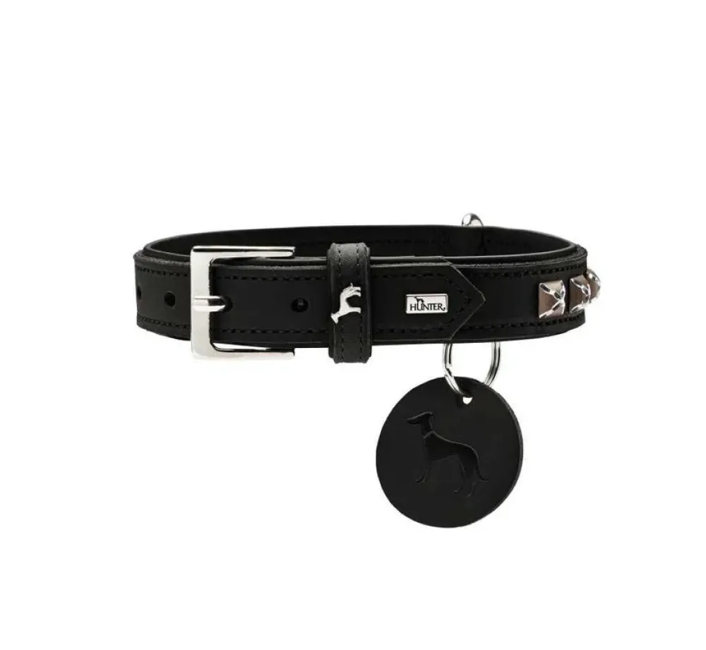 Hunter Hondenhalsband Larvik Style Zwart- Hondenhalsband