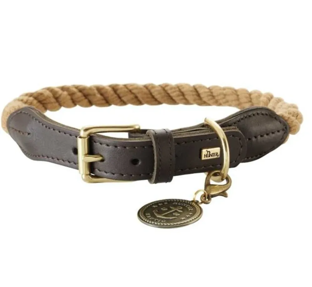 Hunter Hondenhalsband List Beige- Hondenhalsband