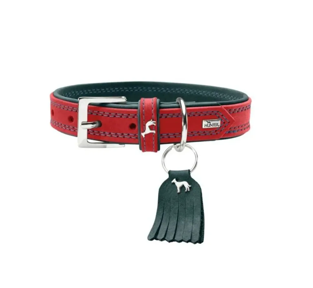 Hunter Hondenhalsband Lucca Rood- Hondenhalsband