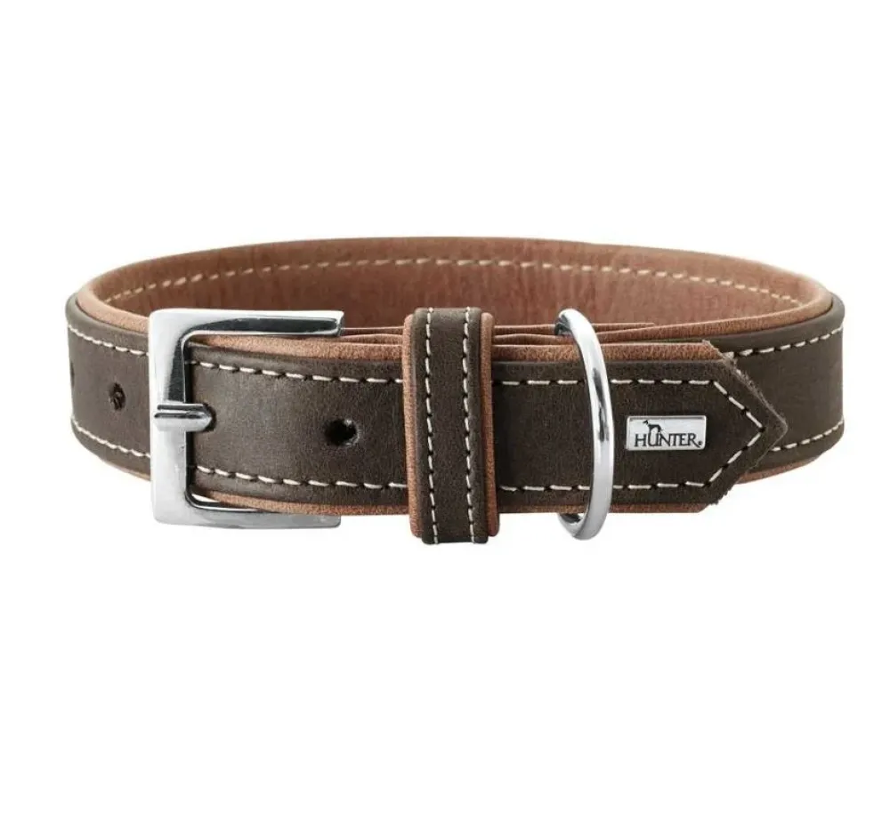 Hunter Hondenhalsband Porto Donkerbruin- Hondenhalsband