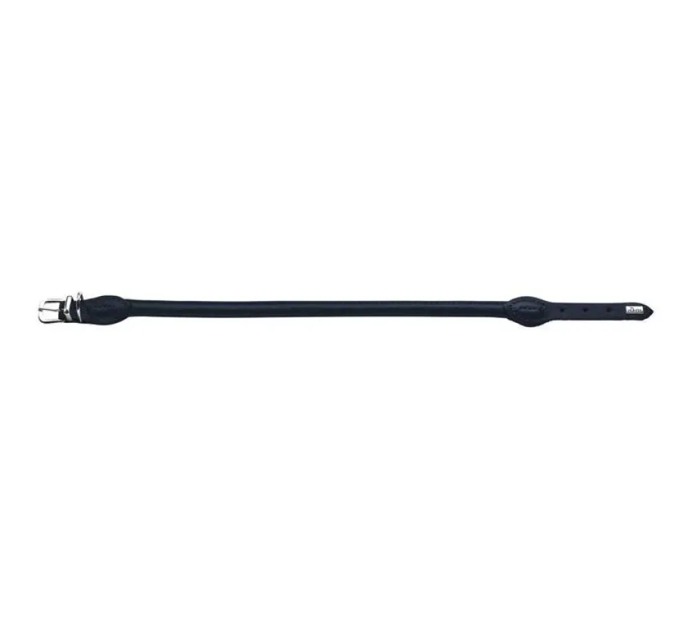 Hunter Hondenhalsband Round & Soft Donkerblauw- Hondenhalsband