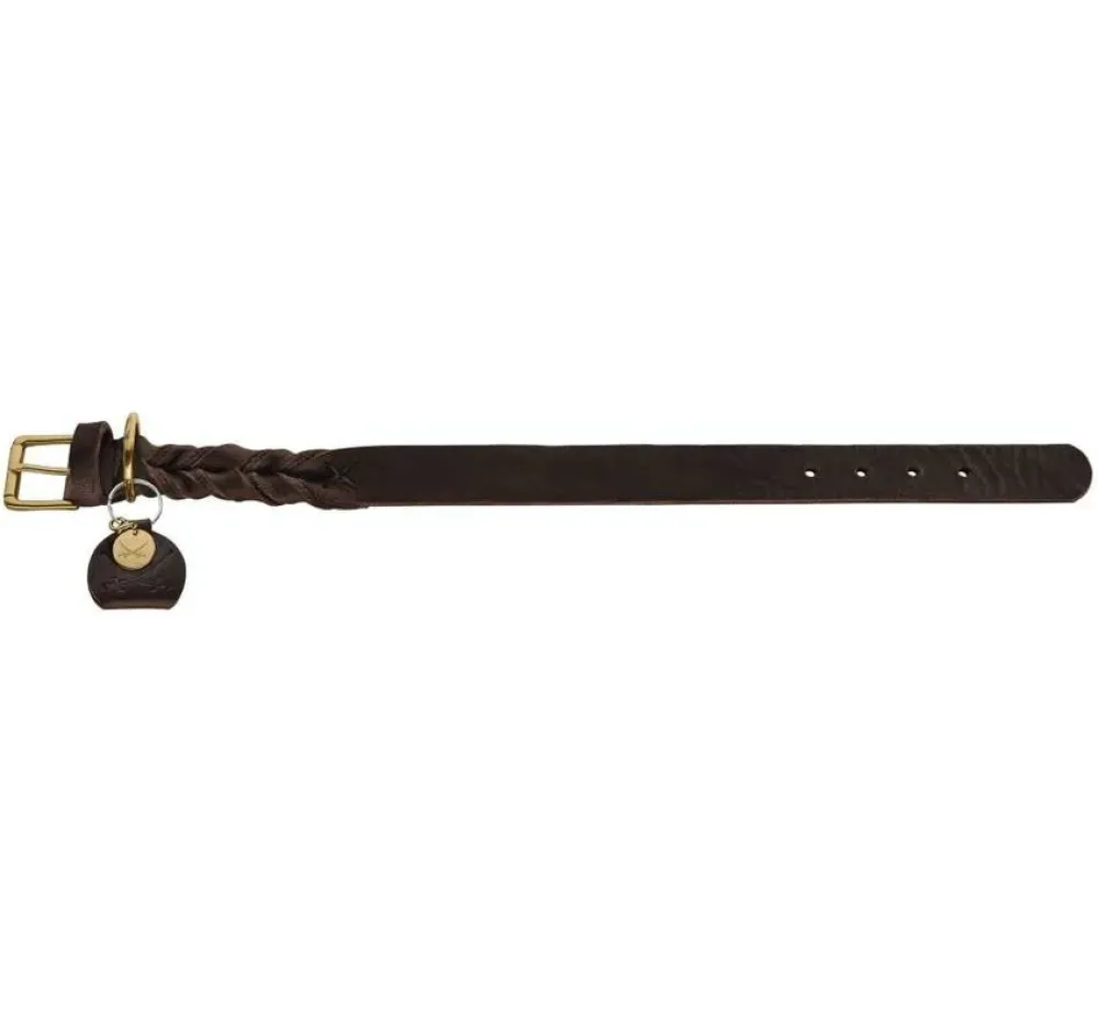 Hunter Hondenhalsband Sansibar Solid Bruin- Hondenhalsband