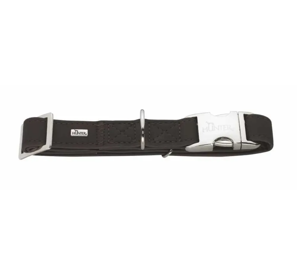 Hunter Hondenhalsband Softie Alu Strong Bruin- Hondenhalsband