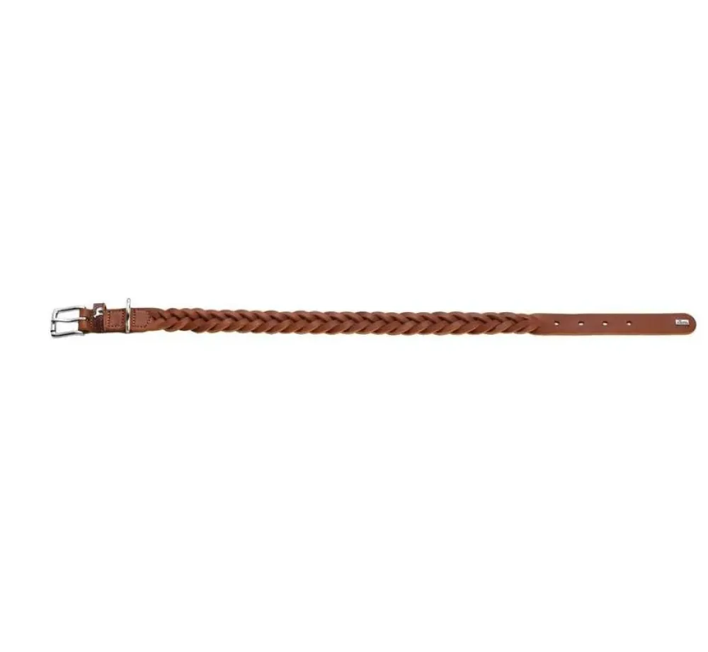 Hunter Hondenhalsband Solid Education Cognac- Hondenhalsband