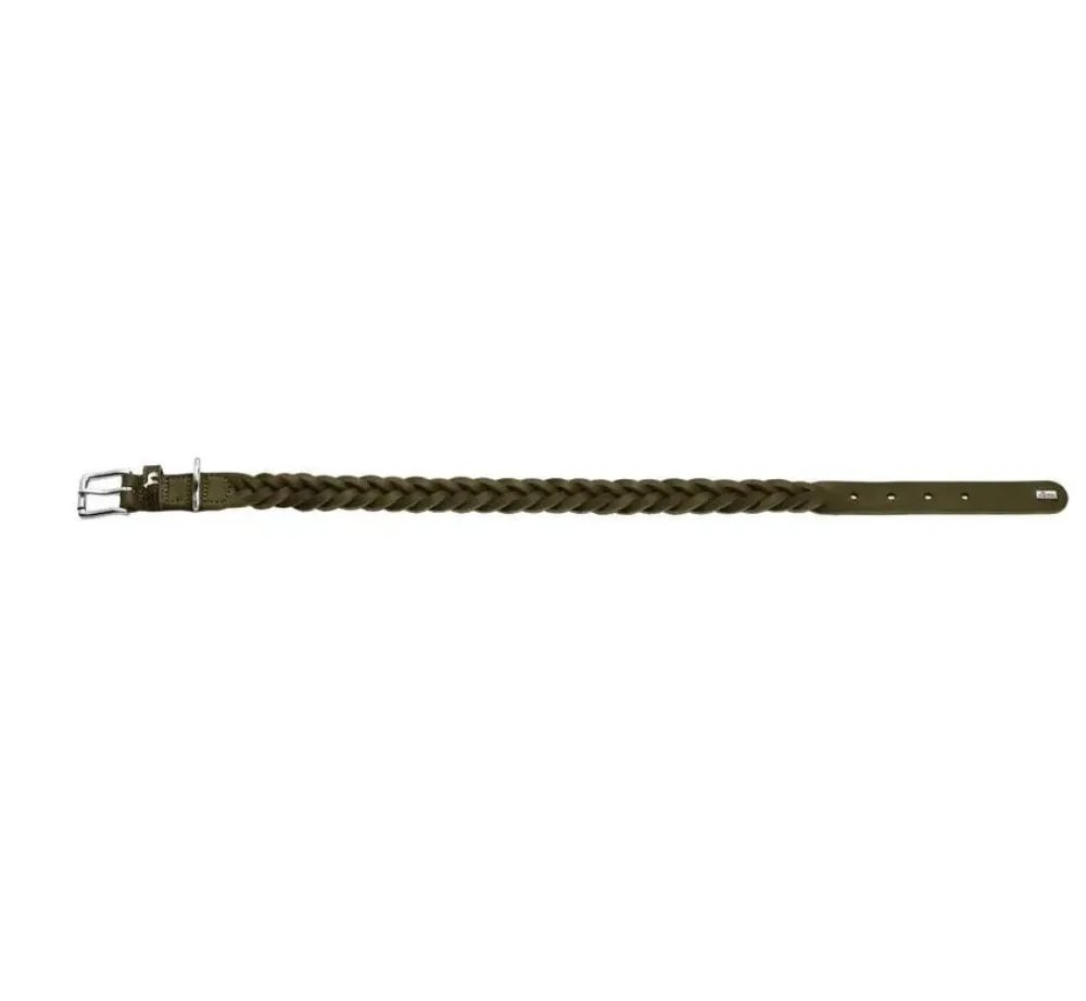 Hunter Hondenhalsband Solid Education Olive- Hondenhalsband