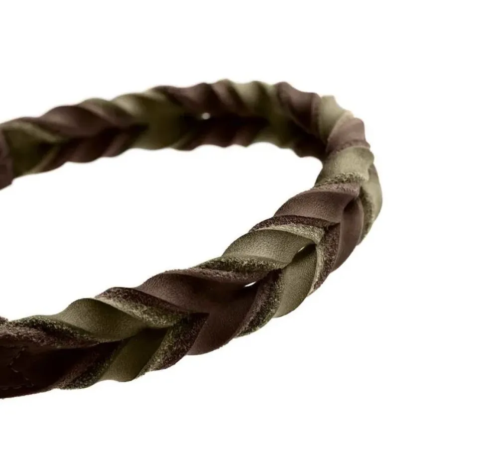 Hunter Hondenhalsband Solid Education Duo Bruin- Hondenhalsband