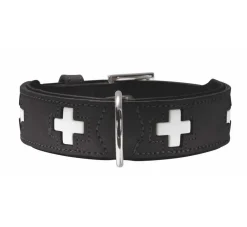 Hunter Hondenhalsband Swiss Zwart- Hondenhalsband