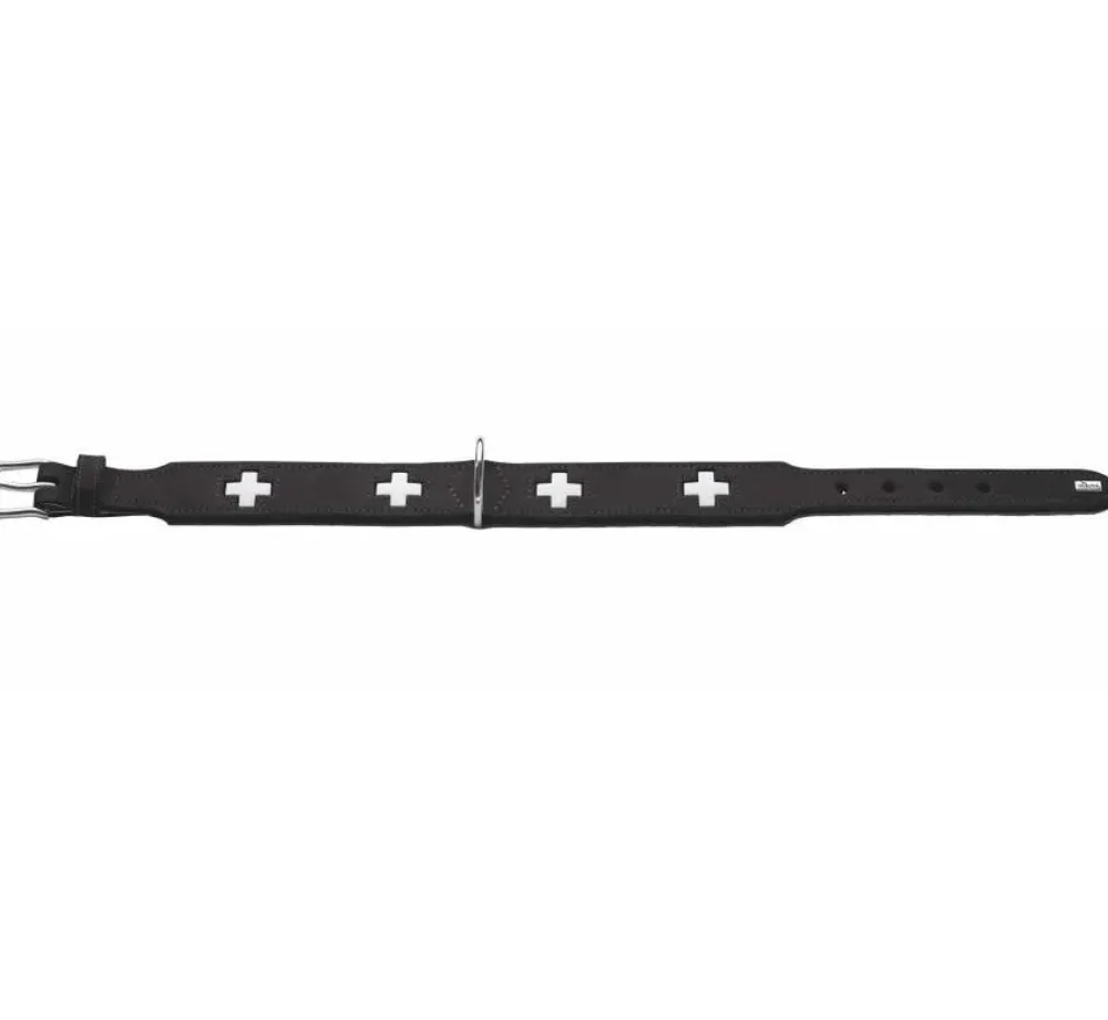 Hunter Hondenhalsband Swiss Zwart- Hondenhalsband
