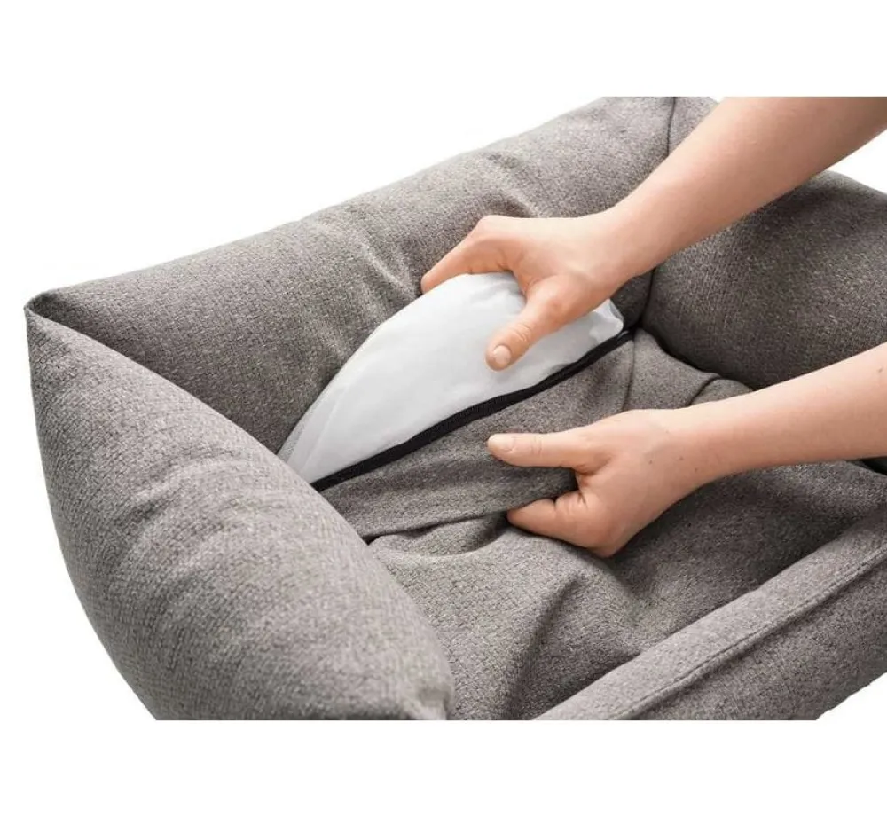 Hunter Hondenmand Prag Easy Clean Grijs- Kunststof Hondenmand