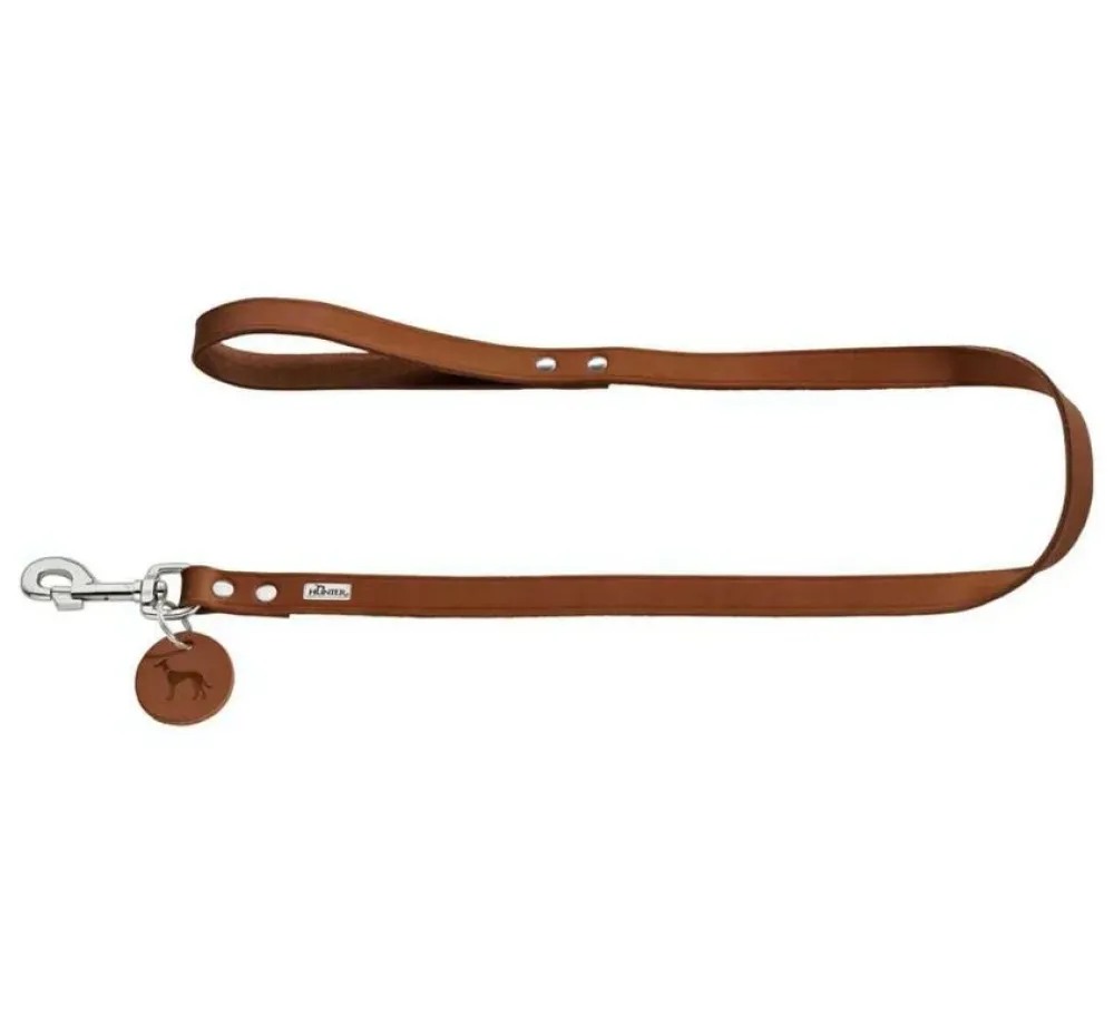 Hunter Hondenriem Cognac Leer- Hunter Hondenriem
