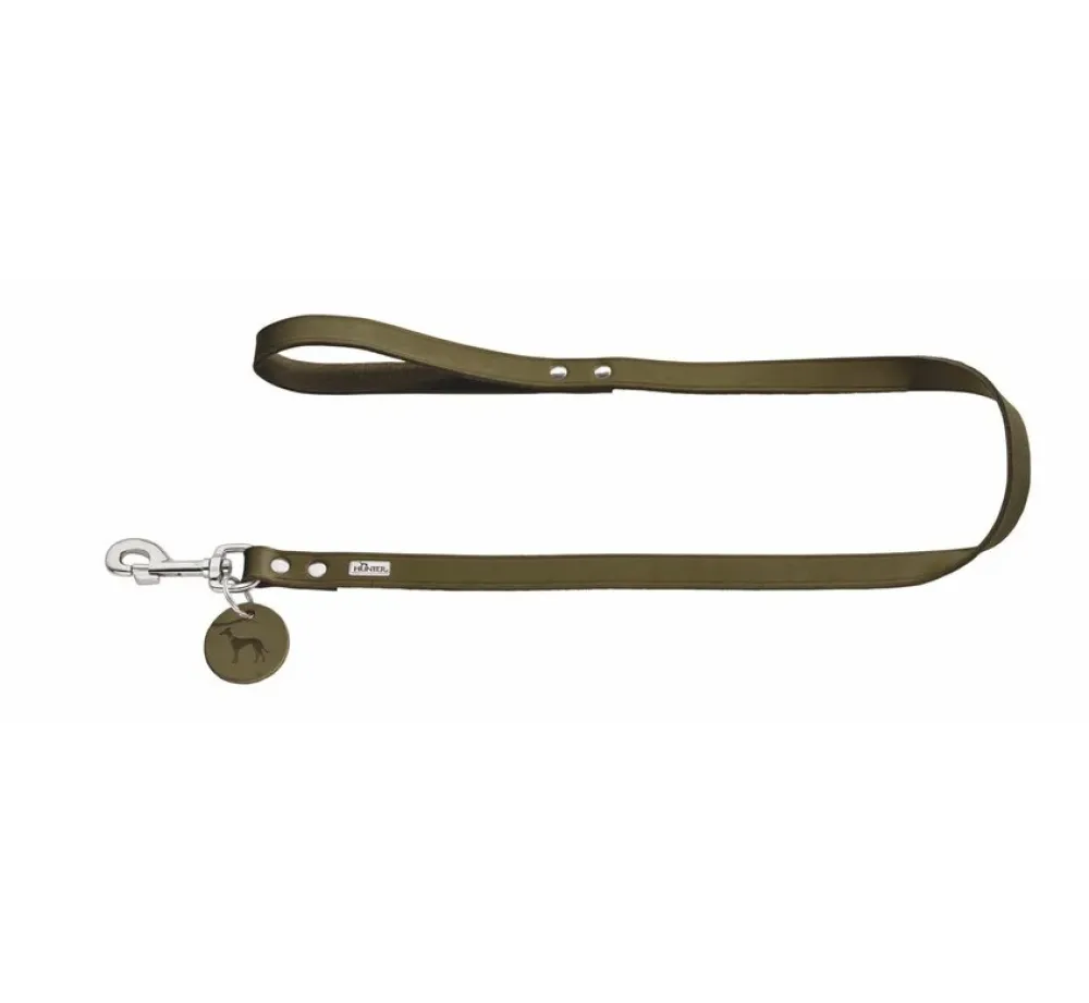 Hunter Hondenriem Groen Leer- Hunter Hondenriem