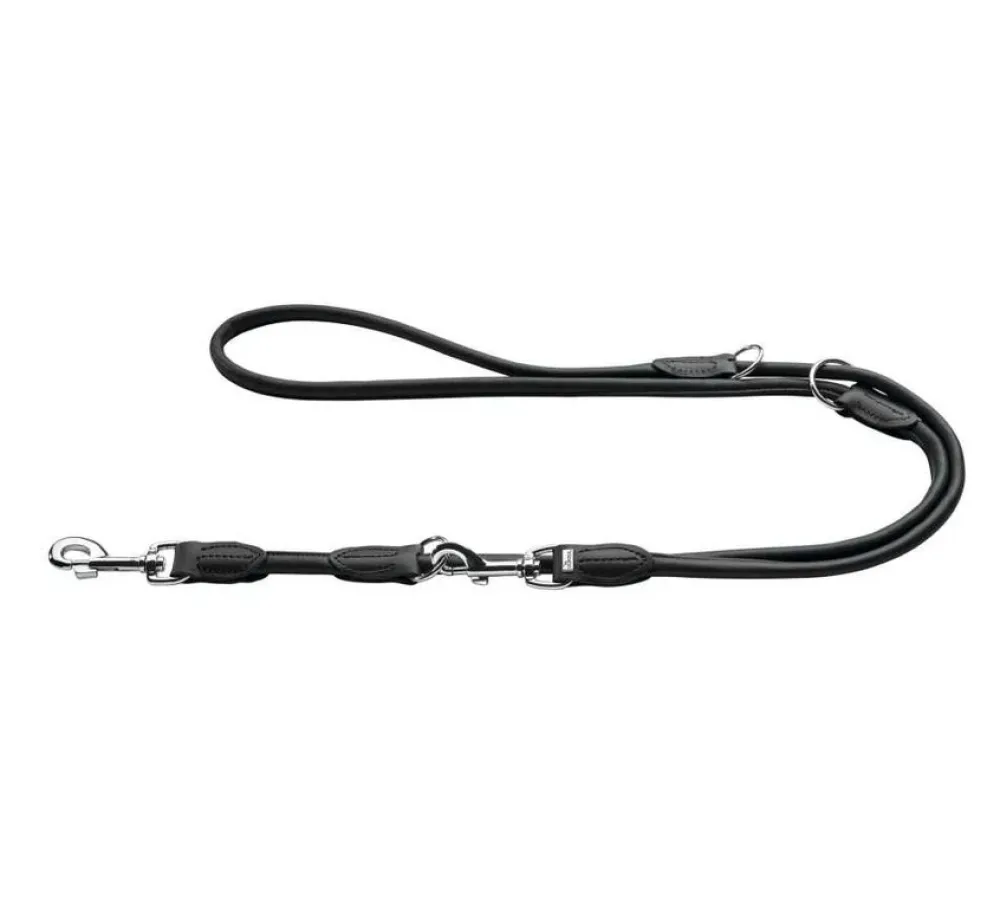 Hunter Hondenriem Round & Soft Zwart- Hunter Hondenriem