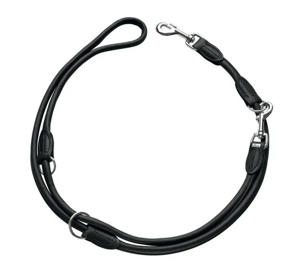 Hunter Hondenriem Round & Soft Zwart- Hunter Hondenriem