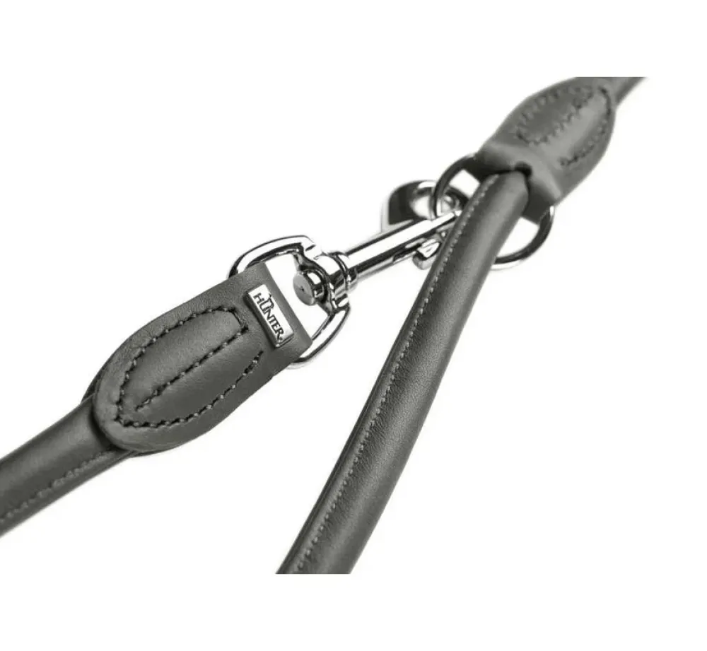 Hunter Hondenriem Round & Soft Grijs- Hunter Hondenriem