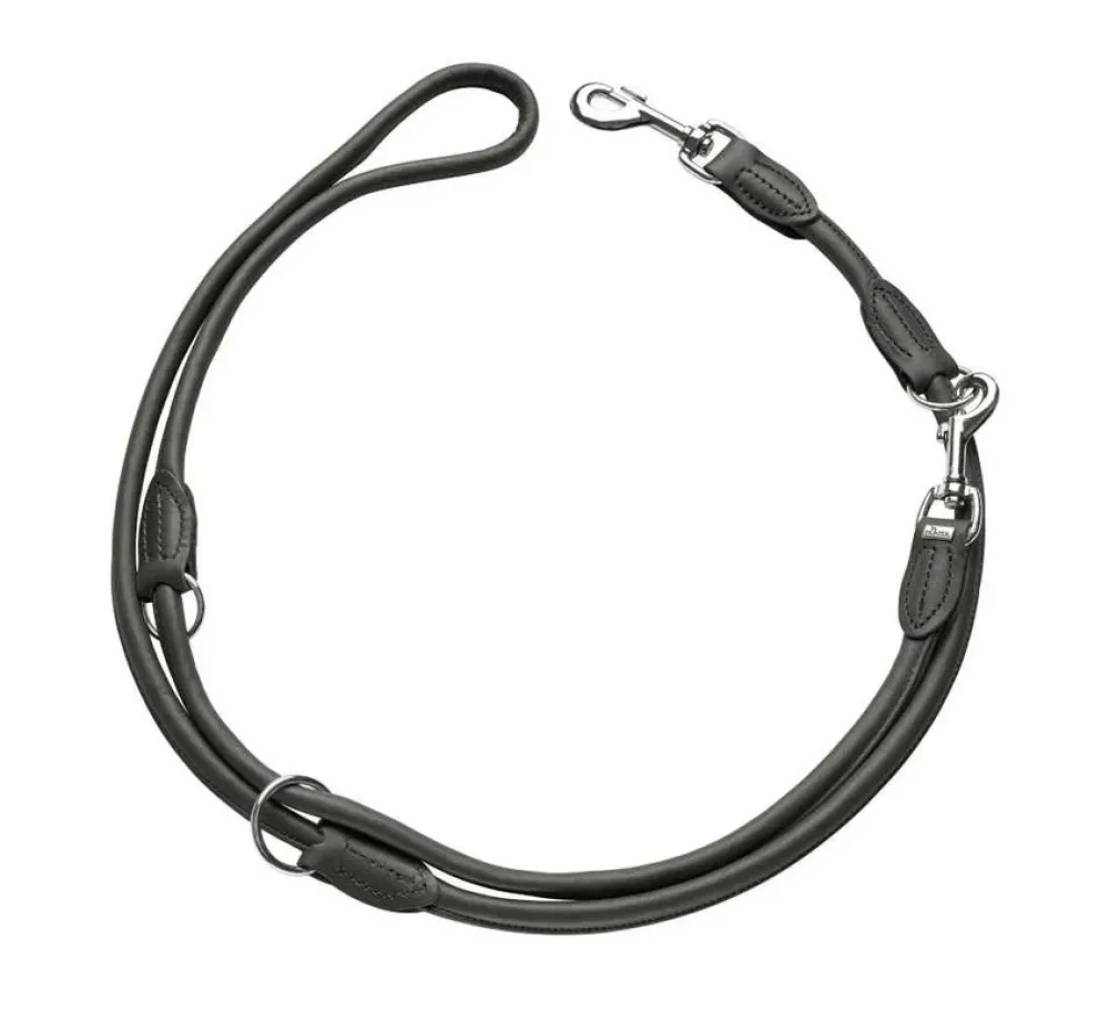 Hunter Hondenriem Round & Soft Grijs- Hunter Hondenriem