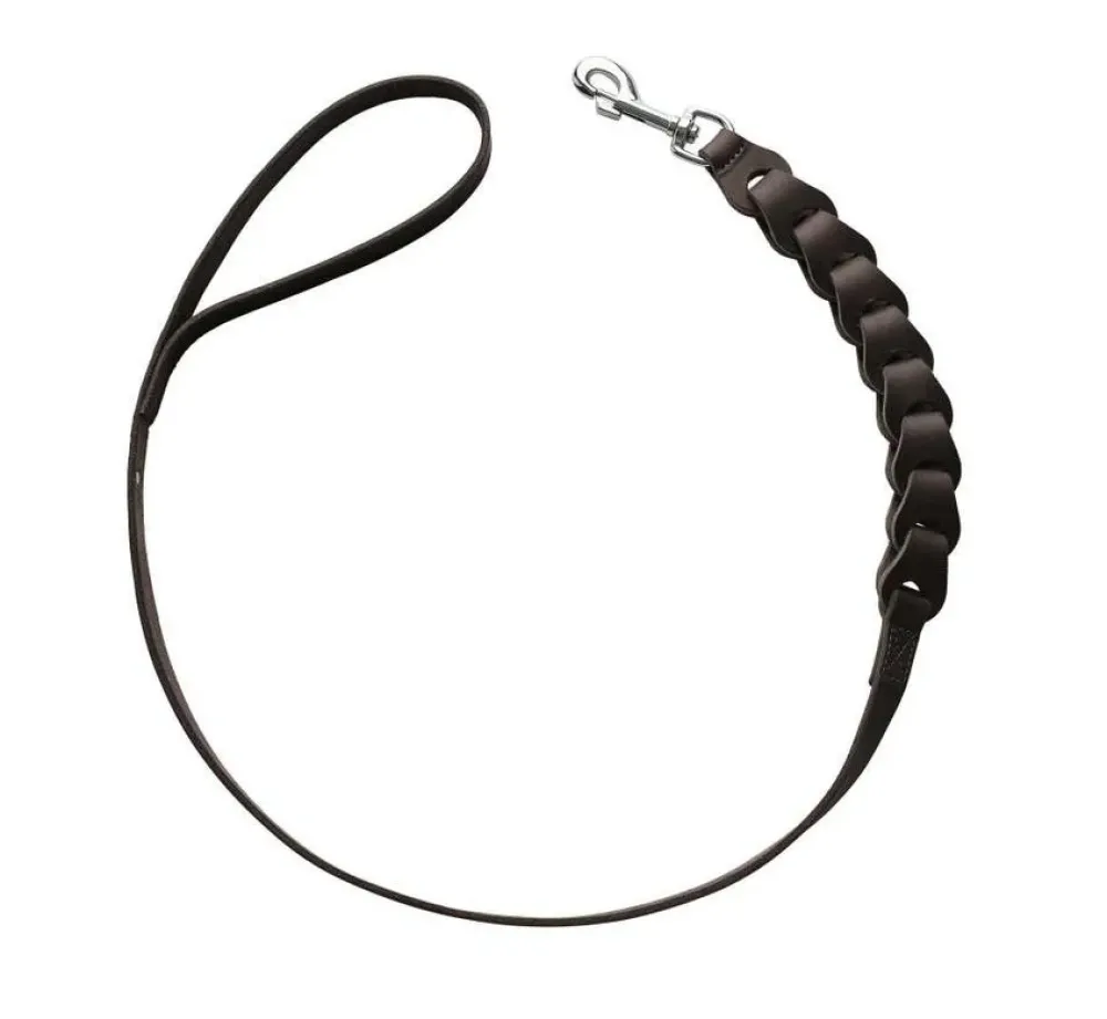 Hunter Hondenriem Solid Education Chain Donkerbruin- Hunter Hondenriem