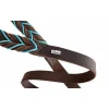 Hunter Hondenriem Solid Education Cord Bruin Turquoise- Hunter Hondenriem