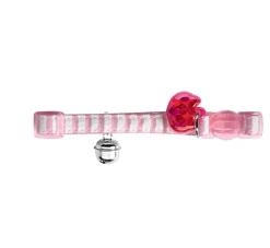 Hunter Kattenhalsband Cotton Stripes Roze- Kattenhalsband