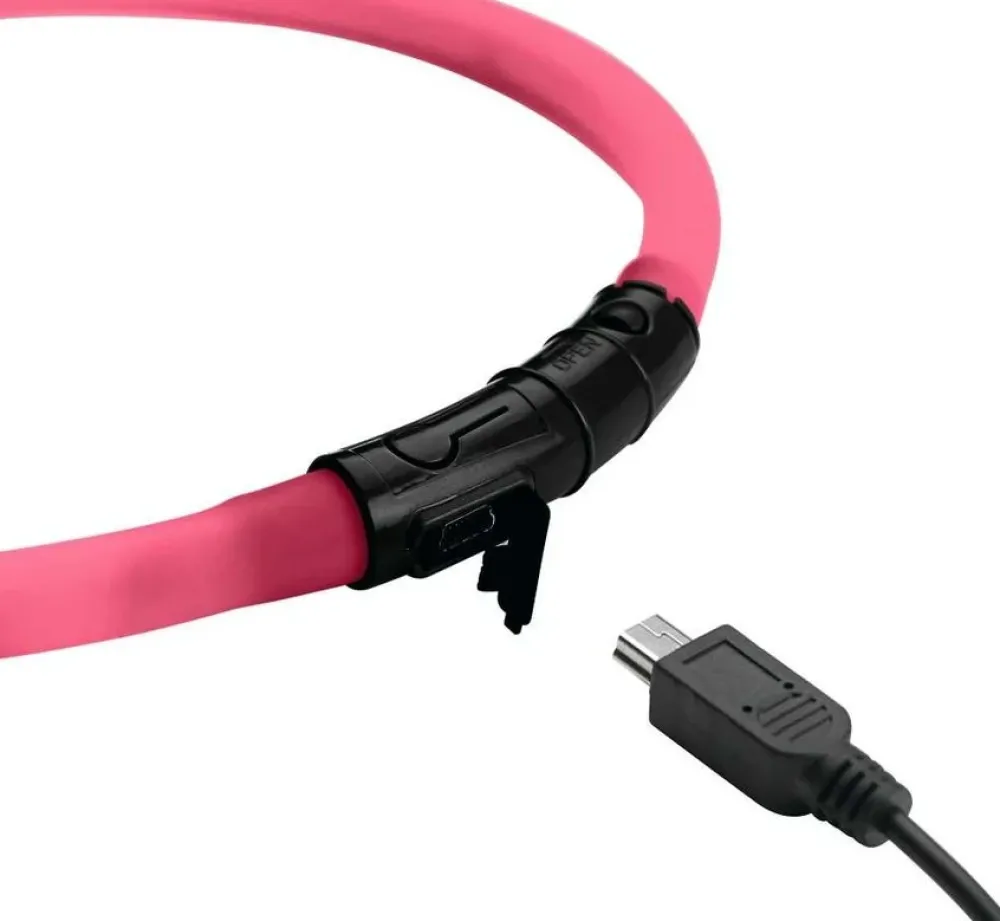 Hunter Lichtgevende Kattenhalsband Yukon Roze- Kattenhalsband