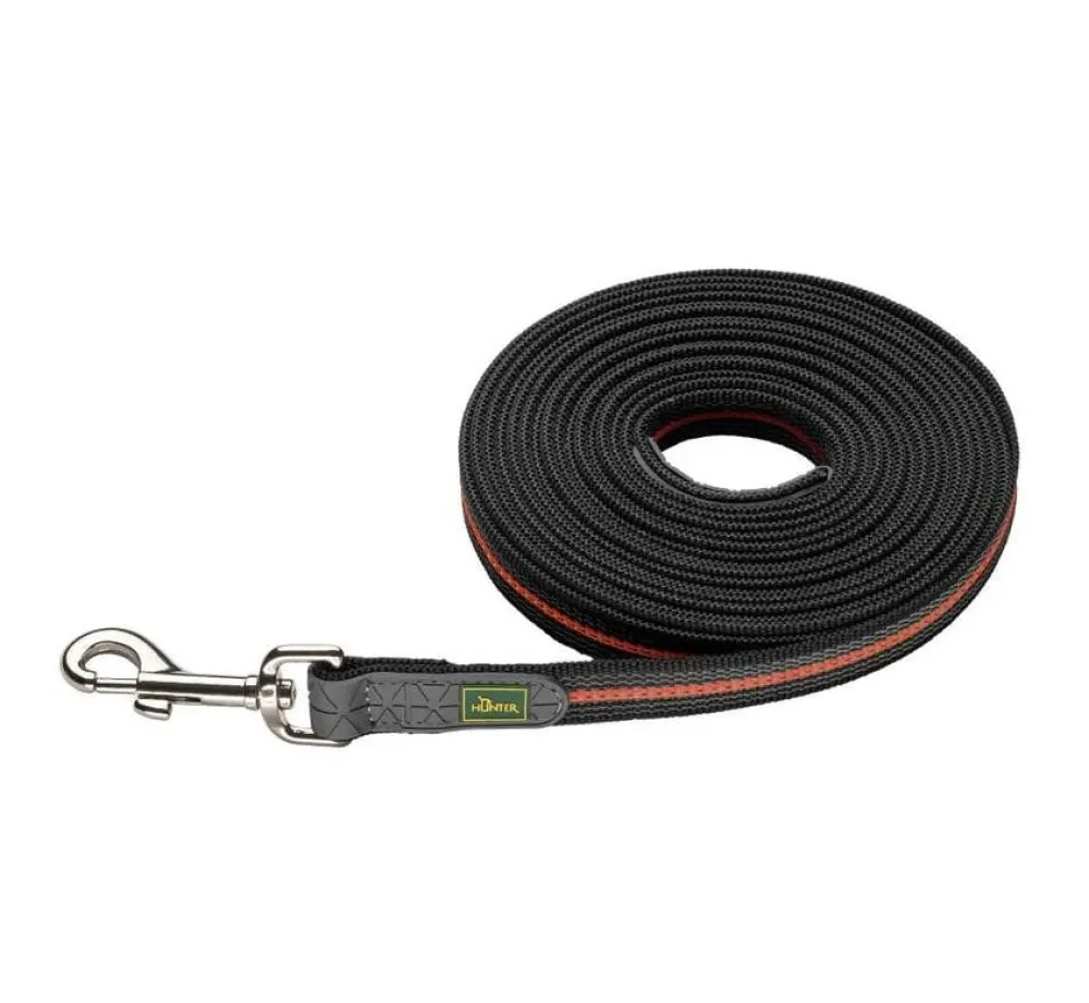 Hunter Trainingslijn Hond Visby Oranje Super Grip- Hunter Hondenriem
