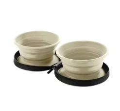 Hunter Travel Bowl List Beige Met Tasje- Voerbakken