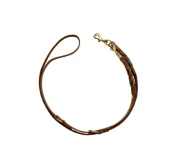 Hunter Verstelbare Hondenriem Solid Education Duo Cognac- Hunter Hondenriem