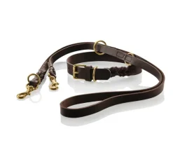 Hunter Verstelbare Hondenriem Sansibar Solid Bruin- Hunter Hondenriem