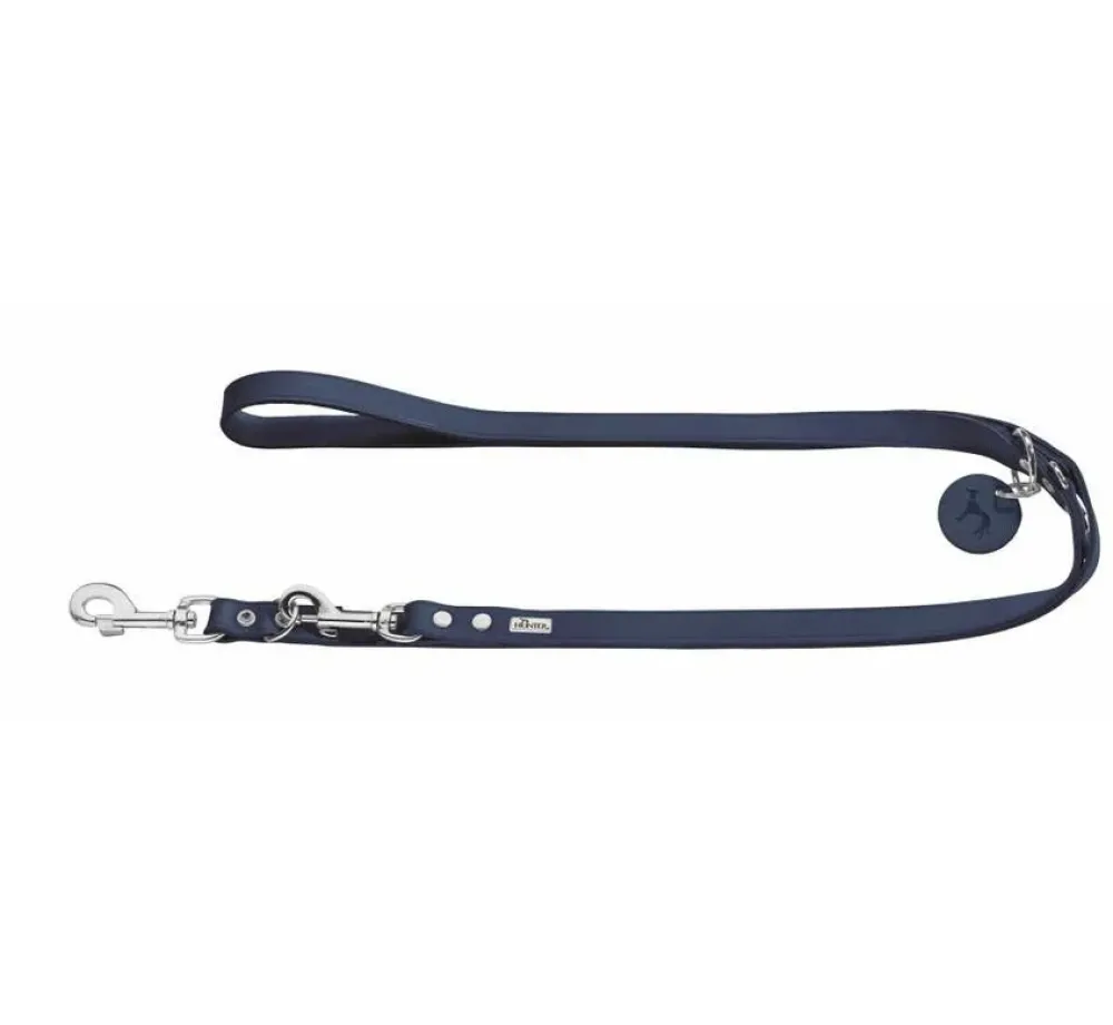 Hunter Verstelbare Hondenriem Blauw Leer- Hunter Hondenriem