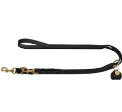 Hunter Verstelbare Hondenriem Sansibar Solid Zwart- Hunter Hondenriem