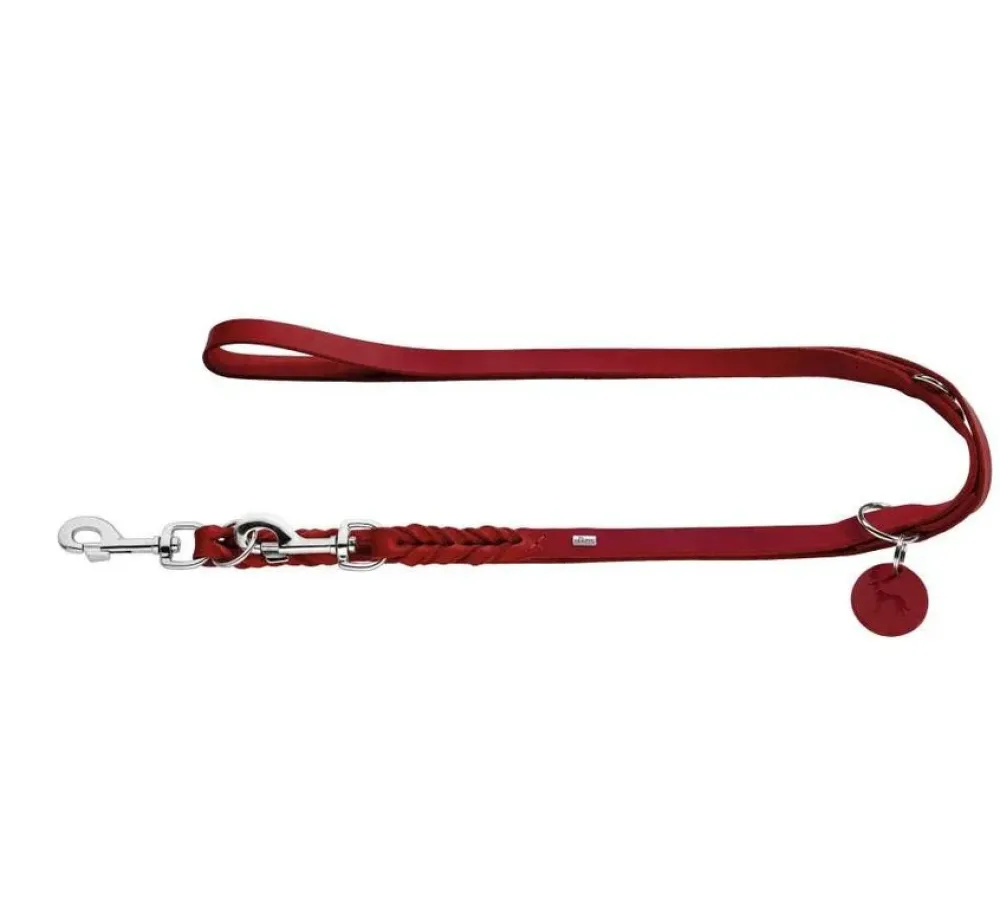 Hunter Verstelbare Hondenriem Solid Education Rood- Hunter Hondenriem